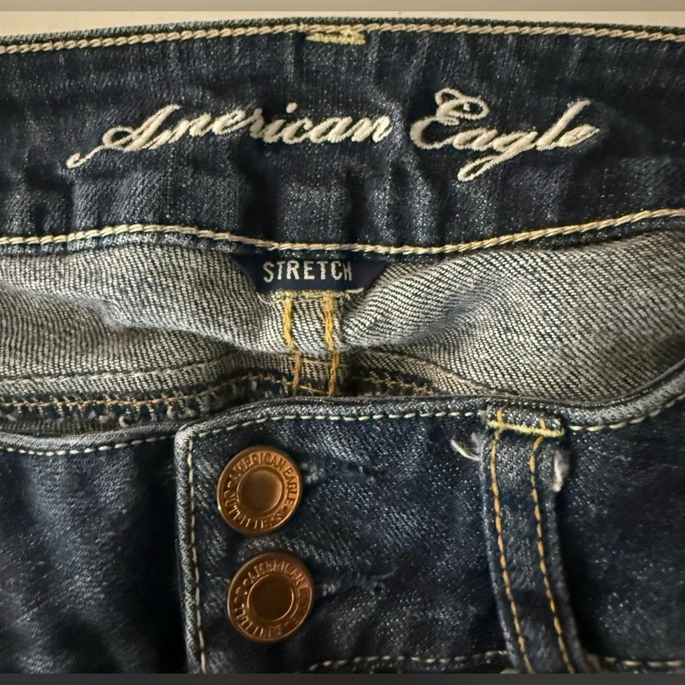 American Eagle Outfitters Women's Dark Blue Boot Cut Jeans - Picture 9 of 13